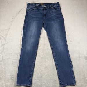 Kut From the Kloth Jeans Women's 14 Blue Cotton Katy Boyfriend KP799MI1R